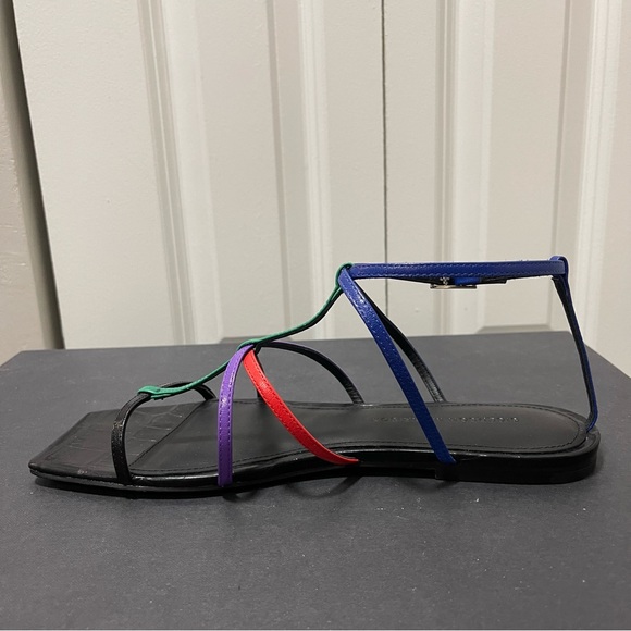 Sigerson Morrison Fedora Multicolor Leather Strappy Sandals Sz IT 40/US 9.5-10 - Picture 6 of 11